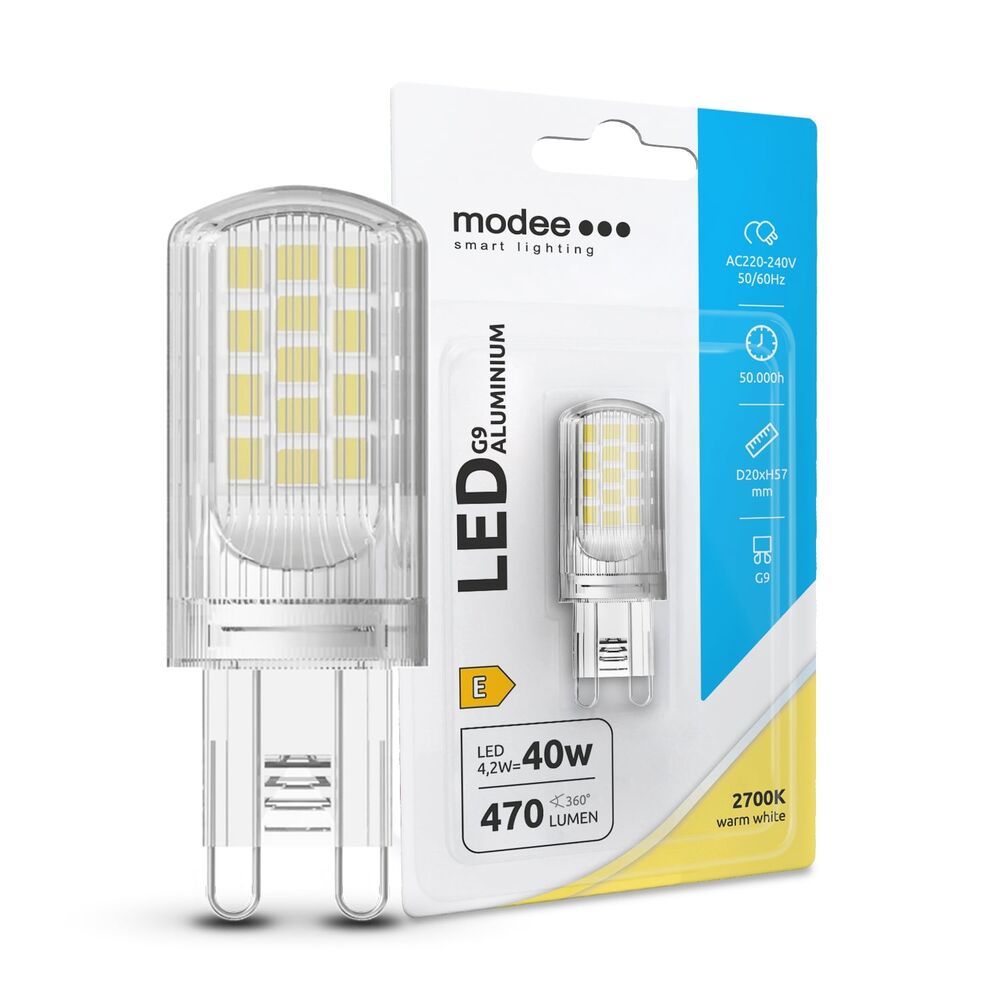 media-1710338897414 Modee Lighting Λάμπα LED Izzo G9 Aluminium 4.2W 2700K 470lm ERP B1 - Image 1