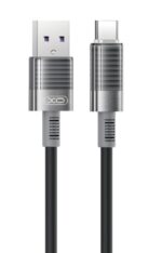XO NB282 Καλώδιο Γρήγορης Φόρτισης Σιλικόνης 6A Type-C Μαύρο