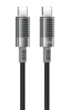 XO NB-Q282B Καλώδιο Σιλικόνης Type-c σε Type-c 60W Μαύρο