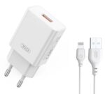 XO L127 USB-A QC18W Φορτιστής Γρήγορης Φόρτισης με Lightning Καλώδιο