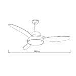 inLight Nitinat Ανεμιστήρας Οροφής με LED 25W, DC Μοτέρ & Smart App - Total White (102000290) - Image 2