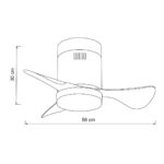 inLight Elsinor Ανεμιστήρας Οροφής με LED 15W, DC Μοτέρ & Smart App - Μαύρο/Ξύλο (102000480) - Image 2