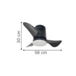 inLight Elsinor Ανεμιστήρας Οροφής με LED 15W, DC Μοτέρ & Smart App - Λευκό/Ξύλο (102000410) - Image 2