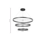 Inlight Κρεμαστό φωτιστικό LED 100W 3CCT (by switch on base)  D:60cm (6095-A-Silver) - Image 2