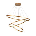 Inlight Κρεμαστό φωτιστικό LED 100W 3CCT (by switch on base) D:60cm (6095-A-Golden)