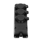 Redpoint 13166 ΠΟΛΥΠΡΙΖΟ ΣΤΕΓΑΝΟ ΧΩΡΙΣ ΚΑΛΩΔΙΟ 3 ΘΕΣΕΩΝ IP44 ΜΑΥΡΟ ORNO - Image 2