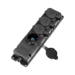 Redpoint 13167 ΠΟΛΥΠΡΙΖΟ ΣΤΕΓΑΝΟ ΧΩΡΙΣ ΚΑΛΩΔΙΟ 4 ΘΕΣΕΩΝ IP44 ΜΑΥΡΟ ORNO - Image 6