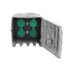 Redpoint 13185 ΠΟΛΥΠΡΙΖΟ ΚΗΠΟΥ "ΠΕΤΡΑ" ΜΕ ΠΟΡΤΑΚΙ 4 ΣΟΥΚΟ + 3 ΜΕΤΡΑ ΚΑΛΩΔΙΟ H07RN-F 3G1.5 IP44 ORNO - Image 5