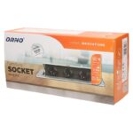 Redpoint 1337/G (9033) ΑΣΗΜΙ ΠΟΛΥΠΡΙΖΟ ΓΡΑΦΕΙΟΥ ΧΩΝΕΥΤΟ ΜΕ ΚΑΠΑΚΙ 3 ΣΟΥΚΟ + ΚΑΛΩΔΙΟ 1,5m ΜΕ ΦΙΣ ORNO - Image 2