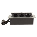 Redpoint 1337/G (9033) ΑΣΗΜΙ ΠΟΛΥΠΡΙΖΟ ΓΡΑΦΕΙΟΥ ΧΩΝΕΥΤΟ ΜΕ ΚΑΠΑΚΙ 3 ΣΟΥΚΟ + ΚΑΛΩΔΙΟ 1,5m ΜΕ ΦΙΣ ORNO - Image 5