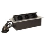 Redpoint 1337/G (9033) ΑΣΗΜΙ ΠΟΛΥΠΡΙΖΟ ΓΡΑΦΕΙΟΥ ΧΩΝΕΥΤΟ ΜΕ ΚΑΠΑΚΙ 3 ΣΟΥΚΟ + ΚΑΛΩΔΙΟ 1,5m ΜΕ ΦΙΣ ORNO - Image 4