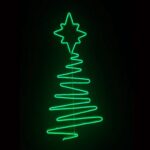 Redpoint ΝΕΟΝ ΧΡΙΣΤΟΥΓΕΝΝΙΑΤΙΚΟ ΔΕΝΤΡΟ "ART LINE" ΣΤΑΘΕΡΟ 220V 120L/M 100x45 IP44 ΠΡΑΣΙΝΟ - Image 2