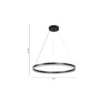Inlight Κρεμαστό φωτιστικό LED 45W 3CCT (by switch on base)  D:60cm (6095-C-Silver) - Image 2