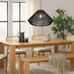 Inlight Κρεμαστό φωτιστικό με καπέλο απο ίνα 1xE27 D:60cm (4057-A) - Image 2