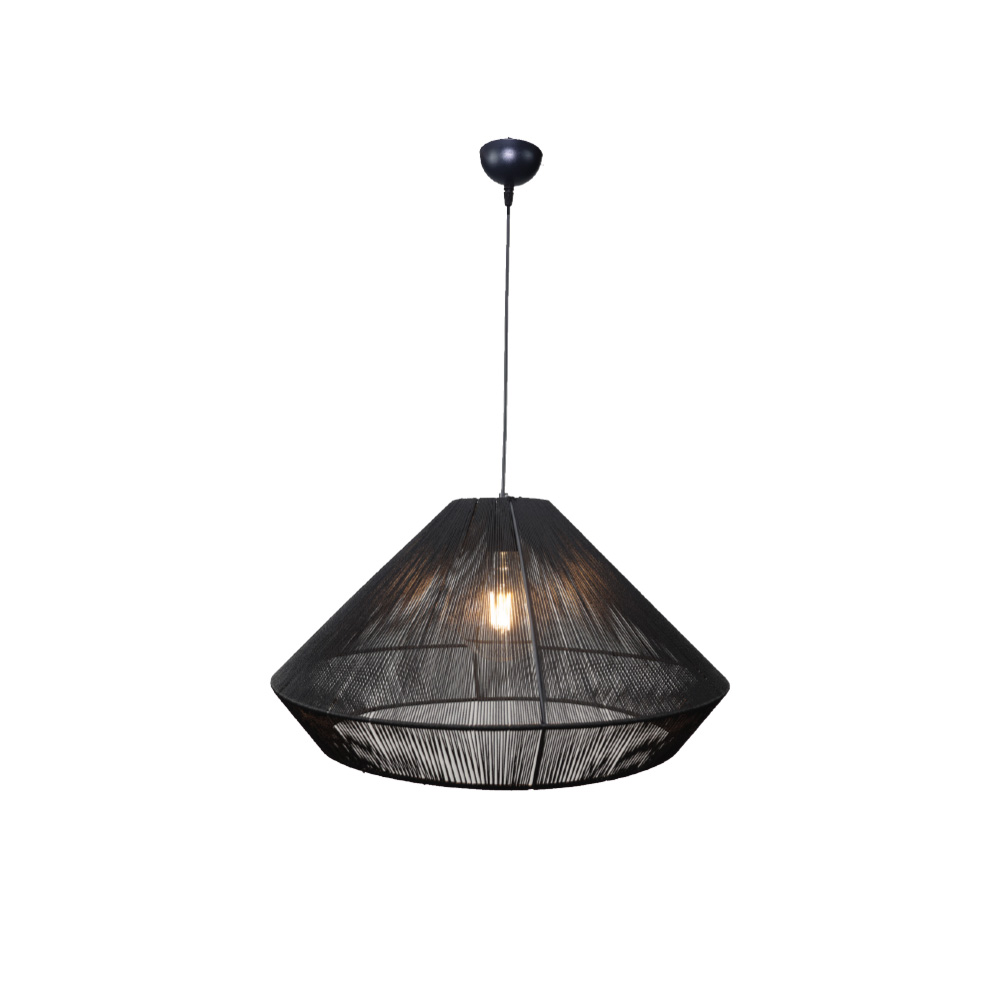 4057a- Inlight Κρεμαστό φωτιστικό με καπέλο απο ίνα 1xE27 D:60cm (4057-A) - Image 1