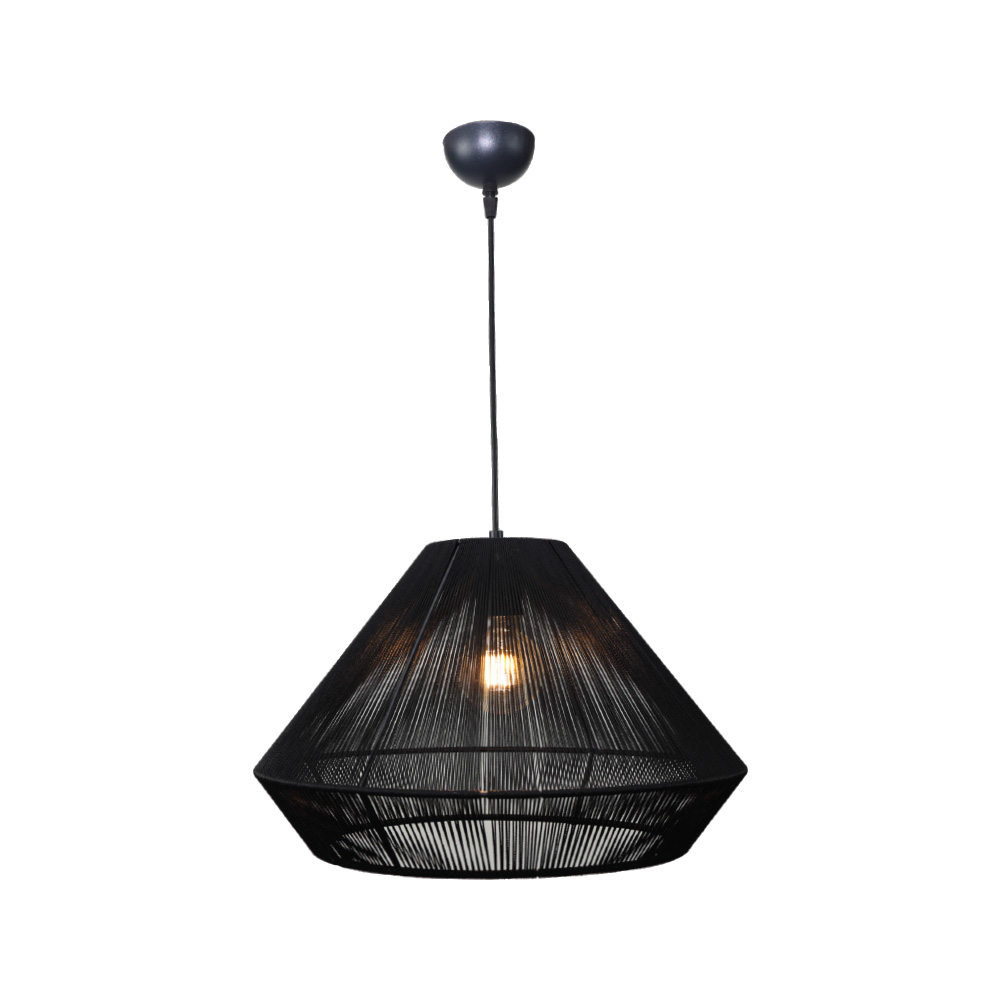 4057b- Inlight Κρεμαστό φωτιστικό με καπέλο απο ίνα 1xE27 D:45cm (4057-B) - Image 1