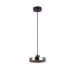 Inlight Κρεμαστό φωτιστικό  LED απο μαύρο μέταλλο και φιμέ γυαλί, 20x10cm, 3CCT και 1320LM (4075-1-Black/Smoky) - Image 3