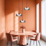 Inlight Κρεμαστό φωτιστικό  LED απο μαύρο μέταλλο και φιμέ γυαλί, 35x200cm,  3CCT  (Θερμό- Φυσικό- Ψυχρό Φως), Φωτεινότητα 3960LMκαι 3x12W (4075-3-Black/Smoky) - Image 4