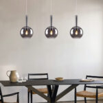 Inlight Κρεμαστό φωτιστικό από φιμέ γυαλί 1XE27 D:20x36cm (4080) - Image 4