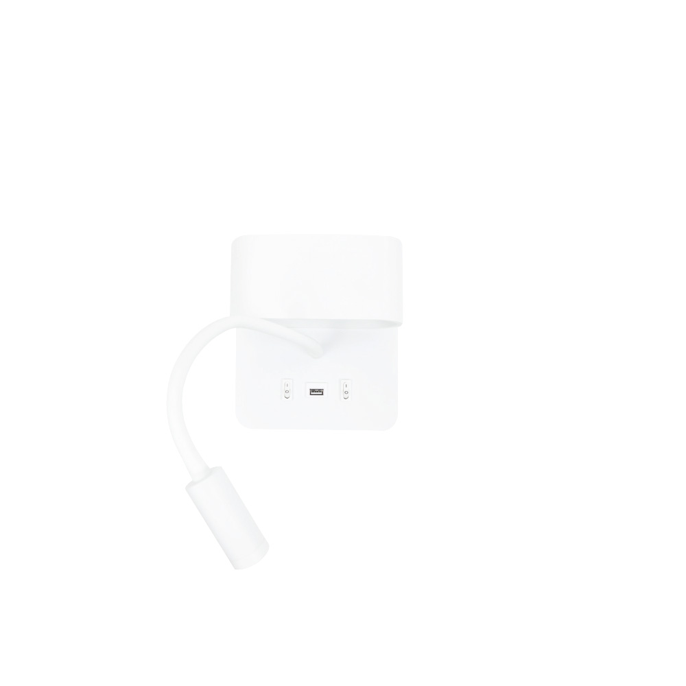 43036-White_1 Inlight Επιτοίχιο φωτιστικό LED 9W 3000K από λευκό μέταλλο D:16cm (43036-White) - Image 1