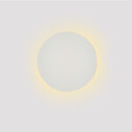 Inlight Επιτοίχιο Φωτιστικό Γύψινο Λευκό LED 8W 3000K – Backlight 25 cm (43052-White)