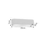 Inlight Επιτοίχιο λευκό φωτιστικό από γύψο 2XE14 D:35cm (43054-White) - Image 2