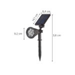 inLight Amistad-LED 2W RGB Solar Spike Light in Black Color (80204910S) - Image 2