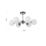 InLight Κρεμαστό φωτιστικό από χρυσό ματ μέταλλο και λευκή οπαλίνα 6XG9 D:55cm (5015-6) - Image 2