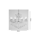 Inlight Κρεμαστό φωτιστικό από οξυντέ μέταλλο γυαλί και κρύσταλλα 8XE14 D:80cm (5244-8-Οξυντέ) - Image 2