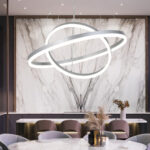 Inlight Κρεμαστό φωτιστικό LED 58W 3CCT (by switch on base) D:60cm (6095-B-Silver) - Image 3