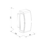 inLight Winona 1xΕ27 Outdoor Up-Down Wall Lamp Black D:90x120x220mm (80205414) - Image 2