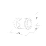 inLight Crescent 1xGU10 Outdoor Spot White D:90x90x130mm (80206024) - Image 2