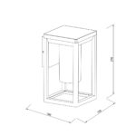 inLight Annie Outdoor Wall Lamp Black 1xE27 D:150x160x270mm (80206114) - Image 2