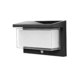 inLight Juniper LED 8W 3000K Solar Wall Light in Black Color D:222x163x91mm (80206711S)