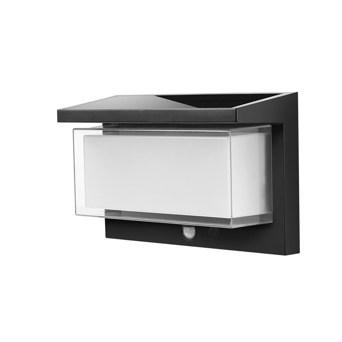 80206711S_1 inLight Juniper LED 8W 3000K Solar Wall Light in Black Color D:222x163x91mm (80206711S) - Image 1