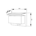 inLight Juniper LED 8W 3000K Solar Wall Light in Black Color D:222x163x91mm (80206711S) - Image 2