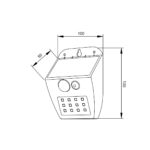 inLight Meribel LED 2W 3000K  Solar Outdoor Wall Lamp Black D:130x10x50mm (80207011S) - Image 2