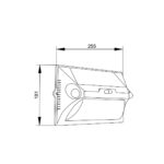 inLight Teal LED 10W Solar Outdoor Wall Lamp Black D:255 x 181mm (80207111S) - Image 3