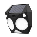 inLight Tortoise LED 6W 3000K Solar Outdoor Wall Lamp Black D:160x160x60mm (80207211S)