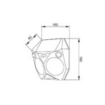 inLight Tortoise LED 6W 3000K Solar Outdoor Wall Lamp Black D:160x160x60mm (80207211S) - Image 2