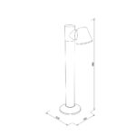 inLight Shasta 1xGU10 Outdoor Pole Light Black D:150x230x600mm (80400714) - Image 2