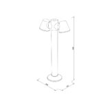 inLight Shasta 2xGU10 Outdoor Pole Light Black D:150x305x600mm (80400814) - Image 2