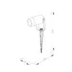 inLight Erling 1xGU10 Outdoor Spike Light Black D:62x140x250mm (80600314) - Image 2