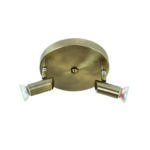 InLight Επιτοίχιο σποτ από μέταλλο σε οξυντέ απόχρωση 2XGU10 D:17cm (9075-2Φ-Οξυντέ)