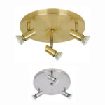 InLight Επιτοίχιο σποτ από μέταλλο σε οξυντέ απόχρωση 3XGU10 D:25cm (9075-3Φ-Οξυντέ)