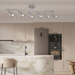 Inlight Επιτοίχιο σποτ από μέταλλο σε ασημί απόχρωση 4XGU10 D:110cm (9087-6-Silver) - Image 2