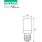 Geyer Λάμπα LED Νυxτός T20 1.3W E14 3000K 70lm