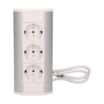 Redpoint 9001W-G ΛΕΥΚΟ/ΑΣΗΜΙ ΠΟΛΥΠΡΙΖΟ ΓΩΝΙΑΚΟ ΜΕ 3 ΣΟΥΚΟ + 0,6m ΚΑΛΩΔΙΟ ORNO - Image 2