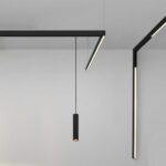 Inlight Κρεμαστό φωτιστικό LED 10W 3CCT για μαγνητική ράγα σε μαύρη απόχρωση D:3X40cm (TM0130-Black) - Image 2