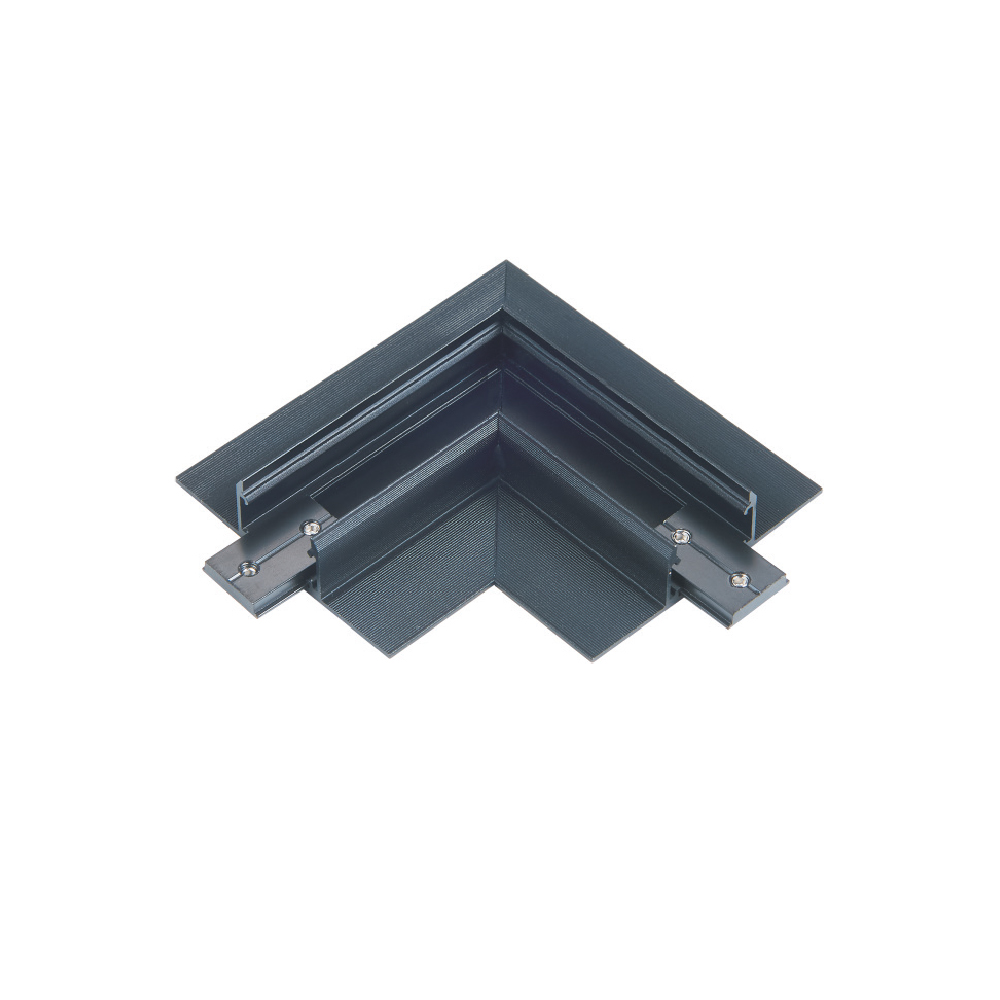 TCM003-Black_1 Inlight Οριζόντιος σύνδεσμος γωνία για μαγνητική mini χωνευτή ράγα σε μαύρη απόχρωση (TCM003-Black) - Image 1